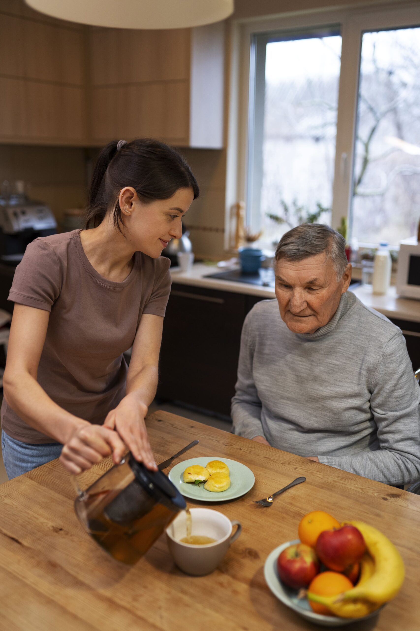 Caretaker with client