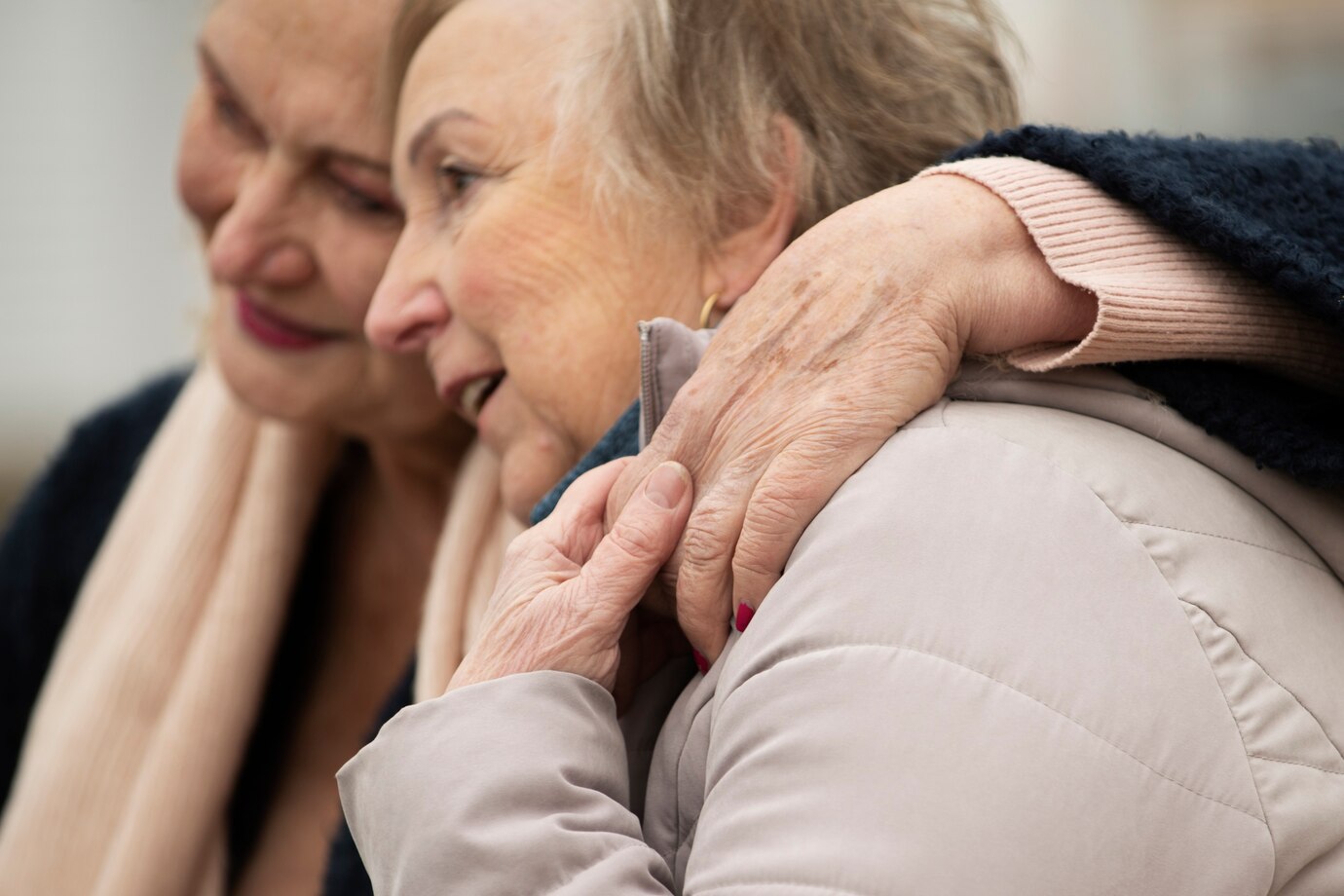 Testimonials 5 smiley senior friends chatting 23 2149322506